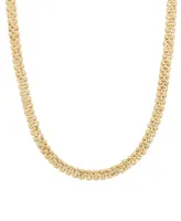 Polished Bead Link Chain 18" Collar Necklace in 10k Gold