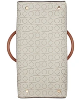 Calvin Klein Becky Signature Turnlock Convertible Satchel