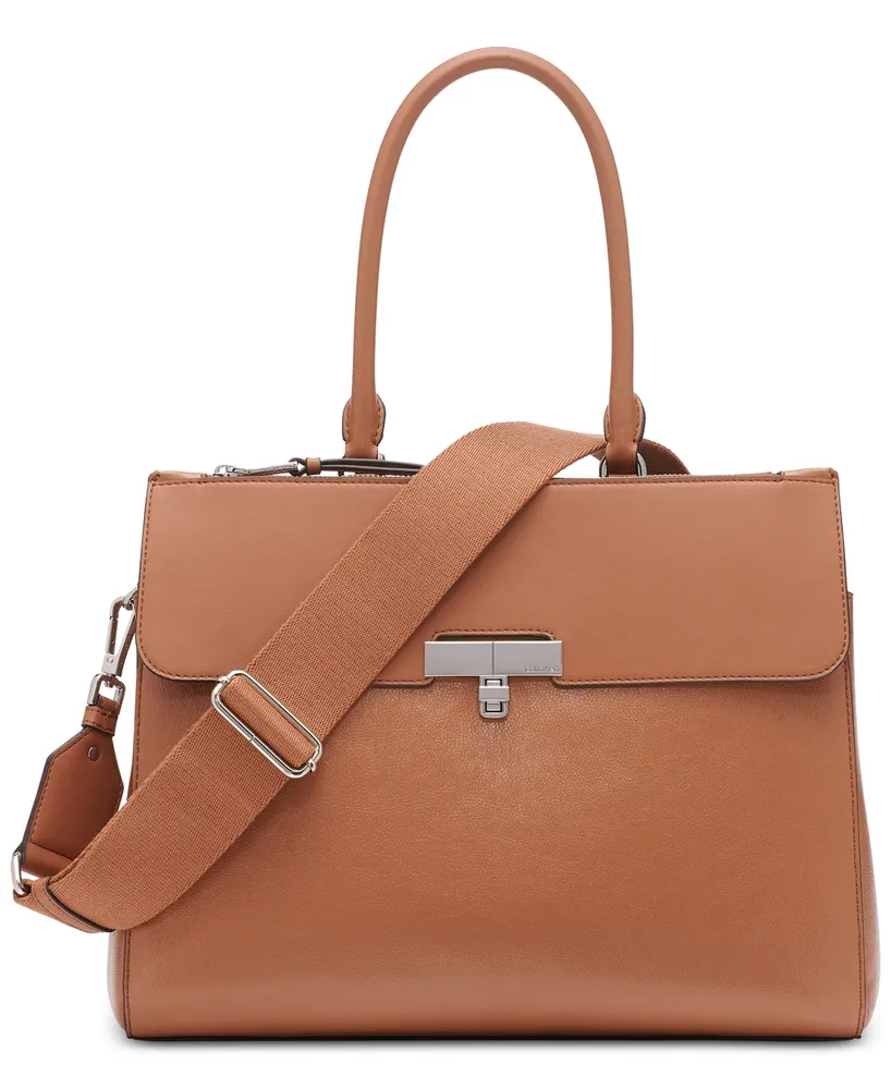 Calvin Klein Becky Turnlock Triple Compartment Convertible Tote