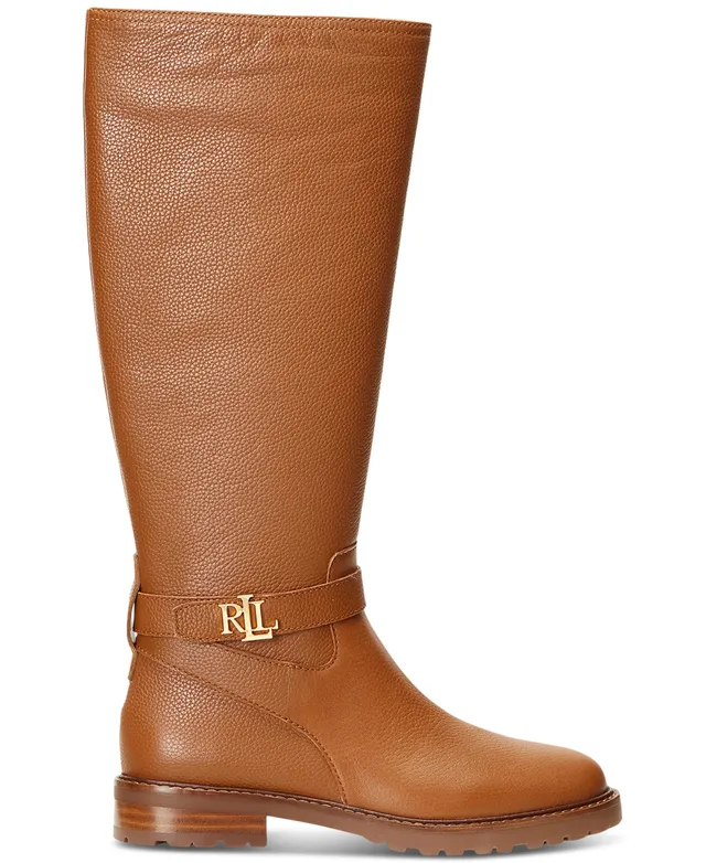 Lauren Ralph Women's Hallee Buckled Riding Boots