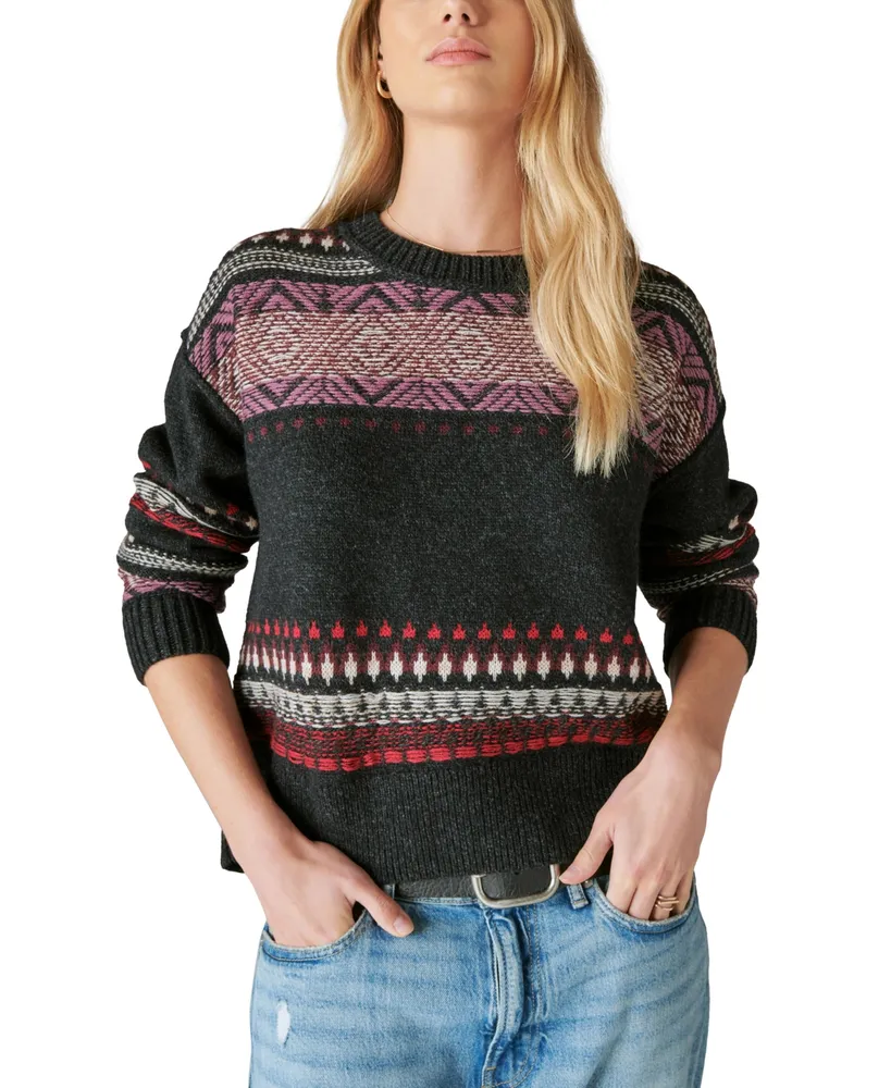 Lucky Brand Women's Mock Neck Knit Sweater Dress - Macy's