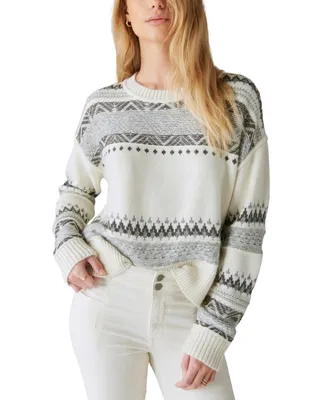 Lucky Brand Women's Fair Isle Crewneck Sweater