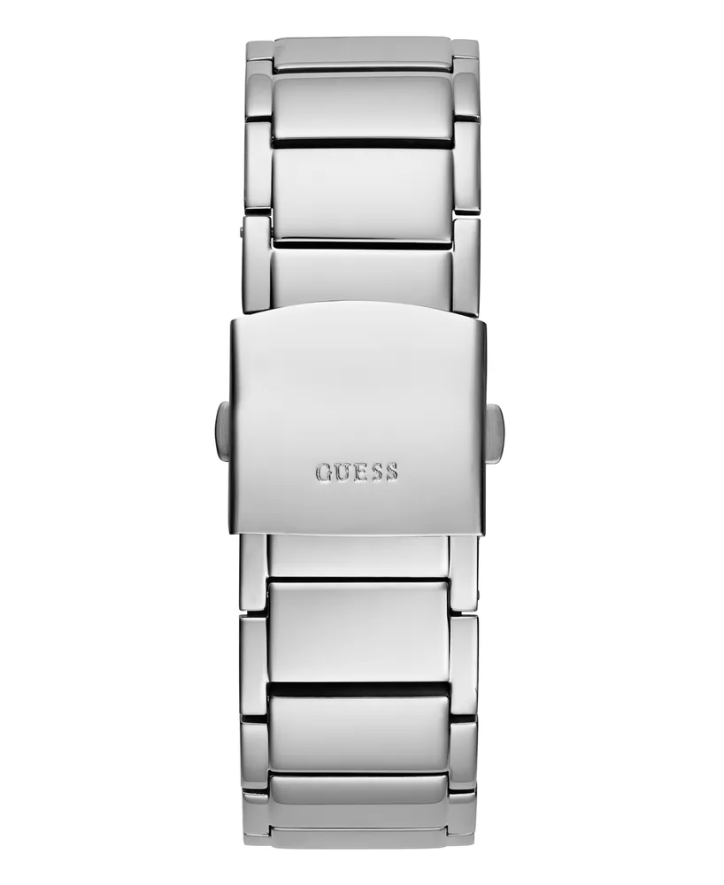 Guess Men's Multi-Function Silver-Tone Stainless Steel Watch 48mm