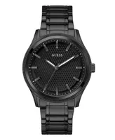 Guess Men's Analog Black Stainless Steel Watch 44mm