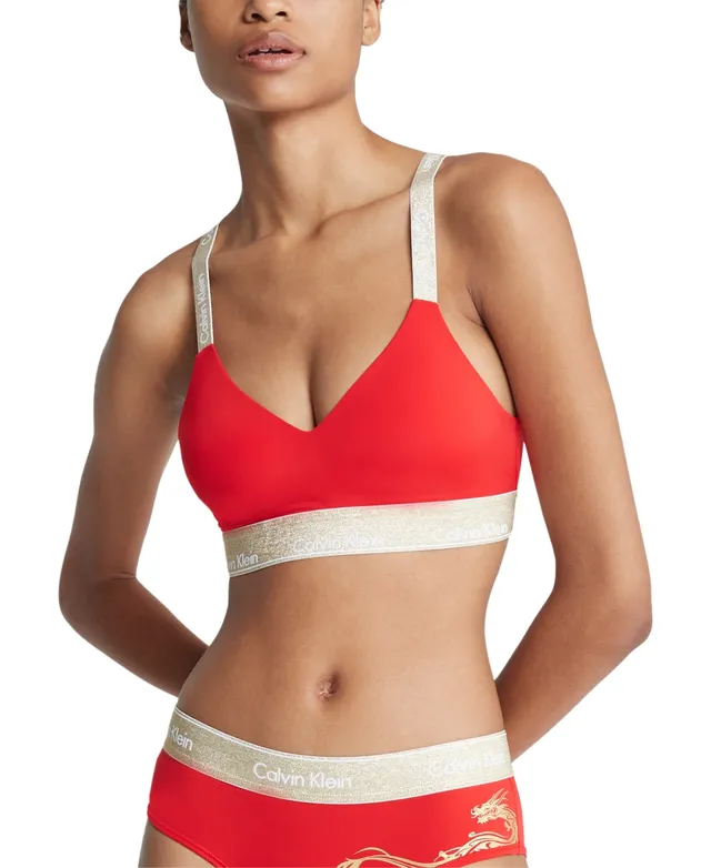 Calvin Klein Women's Modern Cotton Lunar New Year Lightly Lined Bralette  QF7565 - Macy's