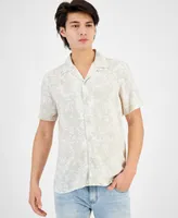 I.n.c. International Concepts Men's Regular-Fit Botanical-Print Button-Down Camp Shirt, Created for Macy's