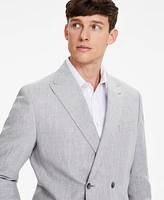 Tommy Hilfiger Men's Modern-Fit Double-Breasted Linen Suit Jacket