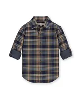 Hope & Henry Baby Boys Organic Convertible Double Weave Button Down Shirt