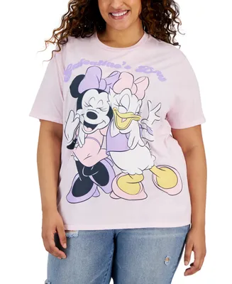 Disney Trendy Plus Size Minnie & Daisy Galentine's Printed T-Shirt