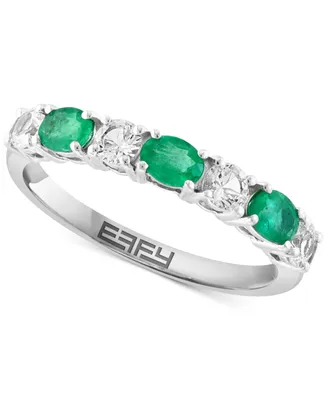 Effy Blue & White Sapphire (1-1/10 ct. t.w.) Band 14k Gold. (Also available Emerald and Ruby)