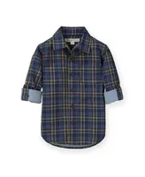 Hope & Henry Baby Boys Organic Convertible Double Weave Button Down Shirt