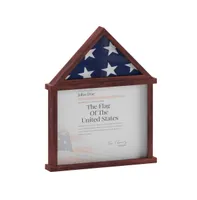 Merrick Lane Hughes Flag Display Case With Certificate Holder