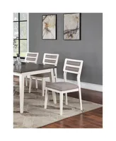 Simplie Fun Beautiful Unique Set Of 2 Side Chairs And Kitchen Dining Room Furniture Ladder Back