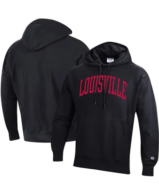 Men's Champion Black Louisville Cardinals High Motor Pullover Hoodie