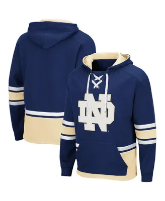 Men's Colosseum Navy Notre Dame Fighting Irish Lace Up 3.0 Pullover Hoodie