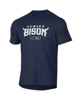 Men's Under Armour Navy Howard Bison Lockup Tech Raglan T-shirt