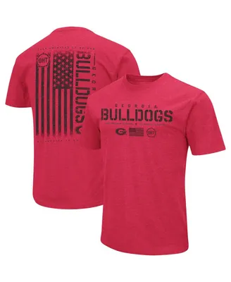 Men's Colosseum Red Georgia Bulldogs Oht Military-Inspired Appreciation Team Color 2-Hit T-shirt