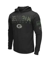 Men's Colosseum Black Georgia Bulldogs Oht Military-Inspired Appreciation Hoodie Long Sleeve T-shirt