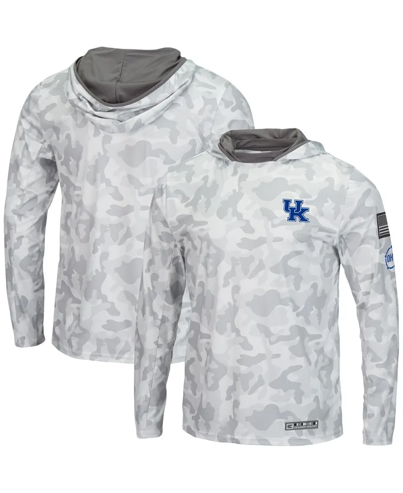 Men's Colosseum Arctic Camo Kentucky Wildcats Oht Military-Inspired Appreciation Long Sleeve Hoodie Top