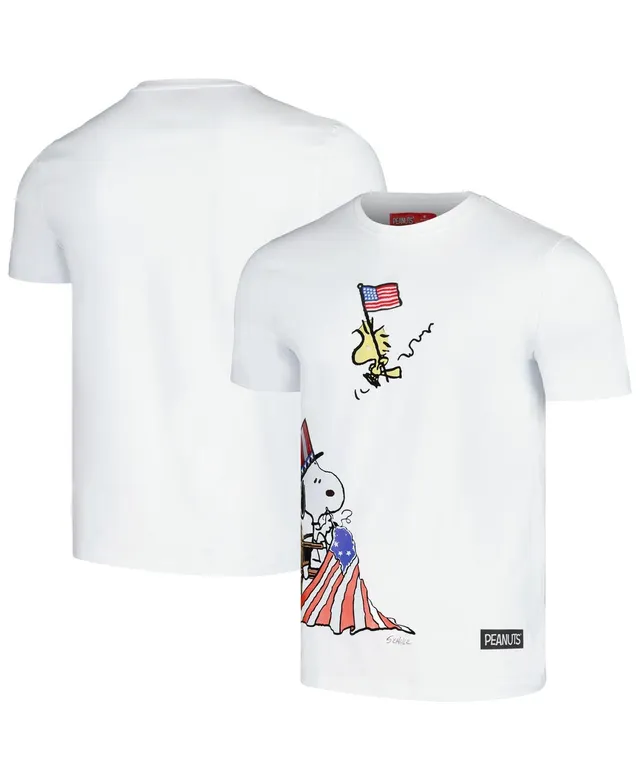 Men's Freeze Max White Peanuts Home of The Free Baseball Jersey Size: Extra Large