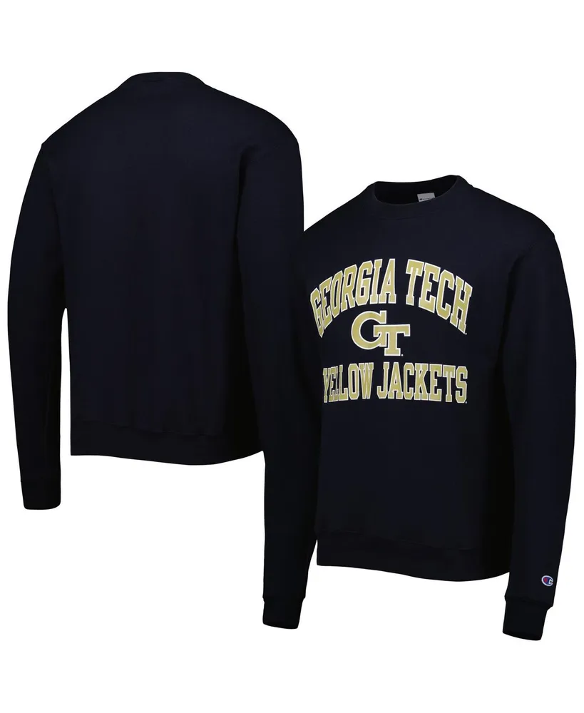 Men's Champion Navy Georgia Tech Yellow Jackets High Motor Pullover Sweatshirt