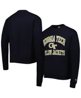 Men's Champion Navy Georgia Tech Yellow Jackets High Motor Pullover Sweatshirt