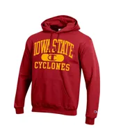 Men's Champion Cardinal Iowa State Cyclones Arch Pill Pullover Hoodie