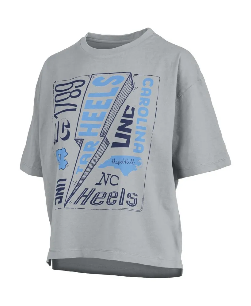 Women's Pressbox Silver North Carolina Tar Heels Rock & Roll School of Rock T-shirt