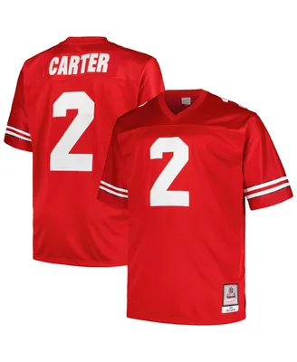 Men's Mitchell & Ness Cris Carter Scarlet Ohio State Buckeyes Big and Tall Legacy Jersey