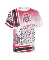 Preschool Boys and Girls White Ohio State Buckeyes Gametime Multi-Hit Oversized T-shirt