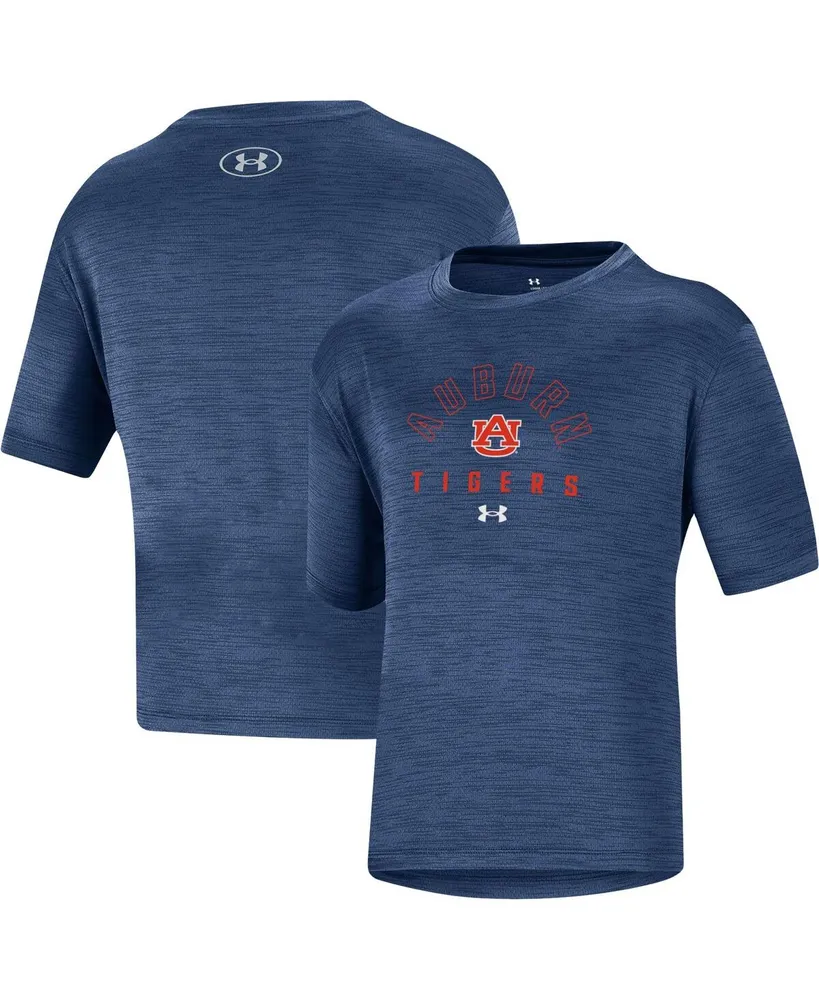 Big Boys Under Armour Heather Navy Auburn Tigers Vent Tech Mesh Performance T-shirt