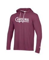 Men's Champion Garnet Distressed South Carolina Gamecocks Vintage-Like Long Sleeve Hoodie T-shirt