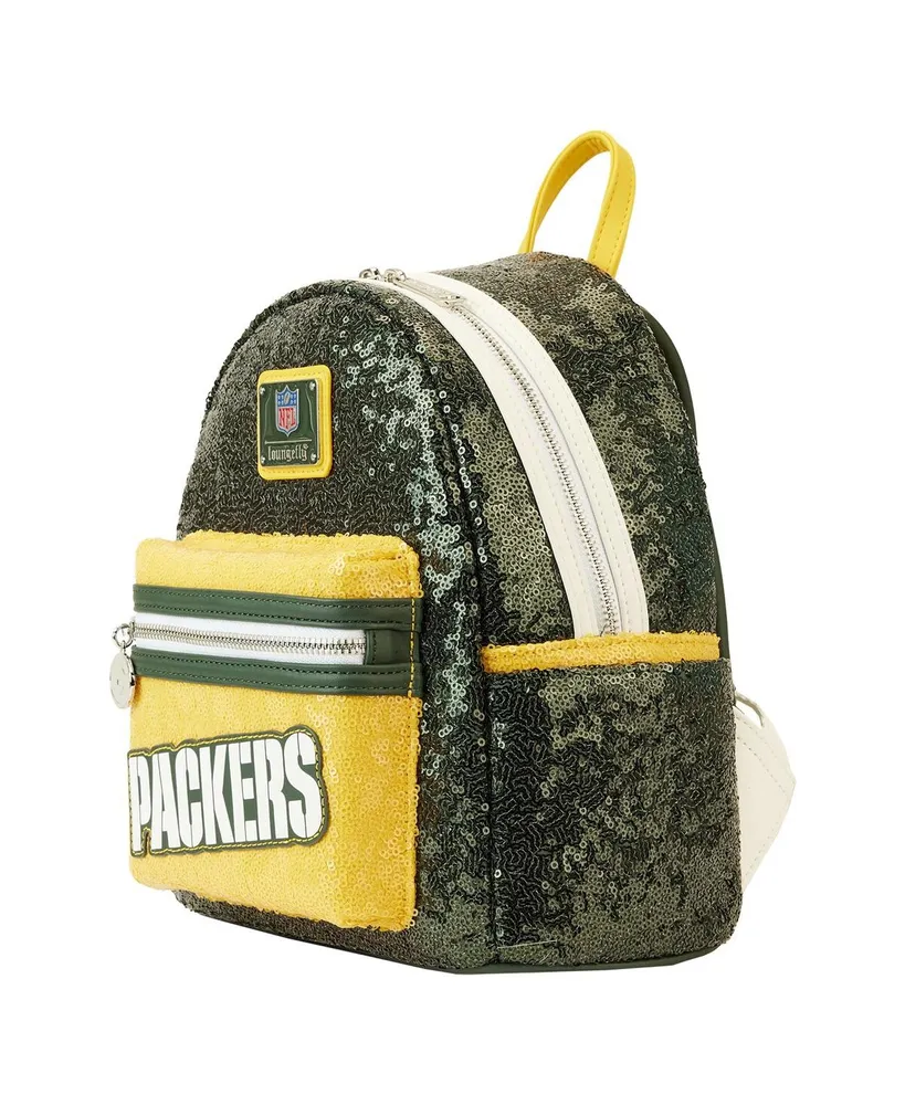 Men's and Women's Loungefly Green Bay Packers Sequin Mini Backpack