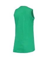 Women's Pressbox Heathered Green Notre Dame Fighting Irish Ferris Melange V-Neck Tank Top