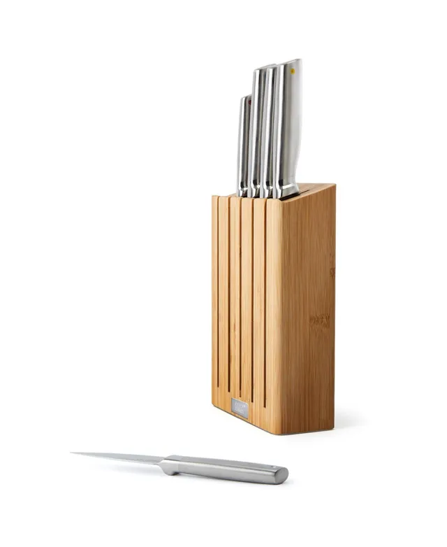 Joseph Joseph Elevate Fusion 5-Piece Knife & Scissor Set with Beechwood Block