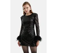 Nocturne Women's Sequined Mini Dress