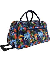 World Traveler Wildlife Edit 21-Inch Carry-On Rolling Duffel Bag