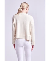 Women's Side Tie Crewneck Sweater