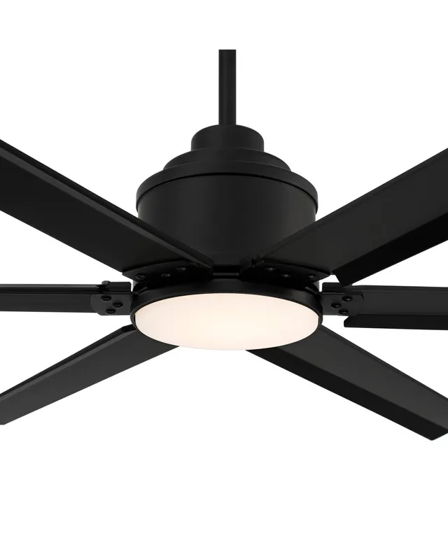 Casa Vieja 84 Ultra Breeze Modern Industrial Outdoor Ceiling Fan with  Dimmable Led Light Remote Control Matte Black Wet Rated for Patio Exterior  Hous