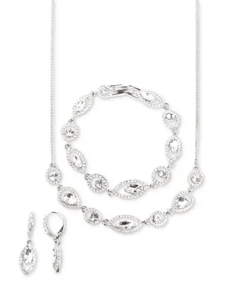 Givenchy 3-Pc. Set Stone & Color stone & Marquise Link Necklace, Bracelet, & Matching Drop Earrings