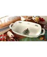 Spode Christmas Tree Serveware Handled Bread Basket