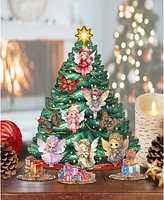 Designocracy Fairies and Butterflies-Themed Collectible Tabletop Christmas Tree by G.DeBrekht