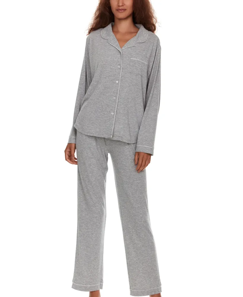 Shimmer Knit Long Pajama Set