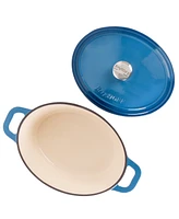 BergHOFF Neo 6pc Cast Iron Dutch Oven Cookware Set with Lids, Blue