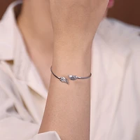 Bling Jewelry Dainty Religious Minimalist Thin Guardian Angel Wing Feather Bangle Cuff Bracelet For Women For Sterling Silver