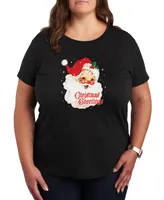 Air Waves Trendy Plus Christmas Greetings Graphic T-shirt