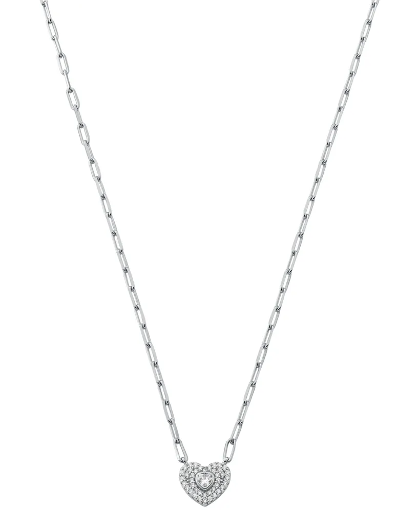Michael Kors Sterling Silver Graduated Tennis Necklace | Westland Mall