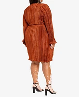 City Chic Plus Macie V-neck Dress