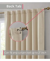 Hlc.me Hamilton 100% Complete Blackout Lined Drapery with Heavy Double Layer Thermal Insulated Energy Smart Rod Pocket Back Tab Window Curtains for Be