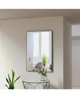 36x24 Inches Modern Bathroom Mirror With Aluminum Frame Vertical Or Horizontal Hanging